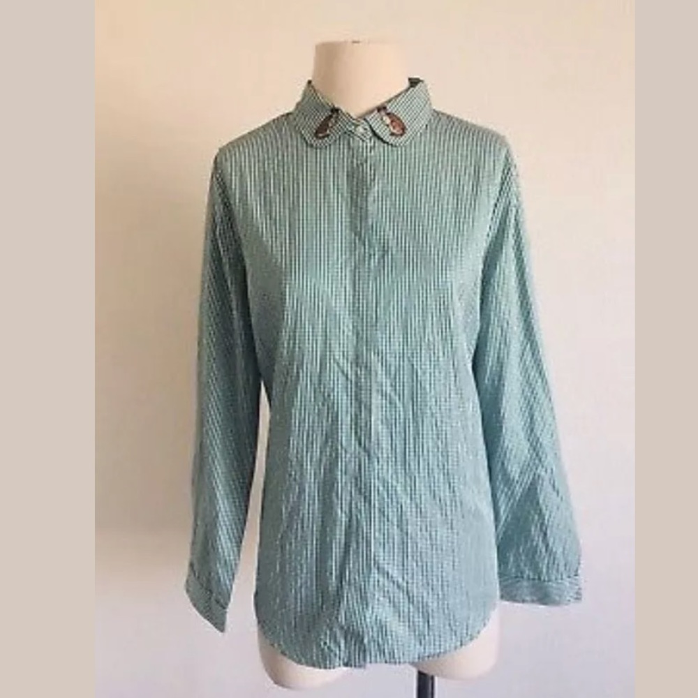 🌙Pepaloves ModCloth Cat  gingham button collar